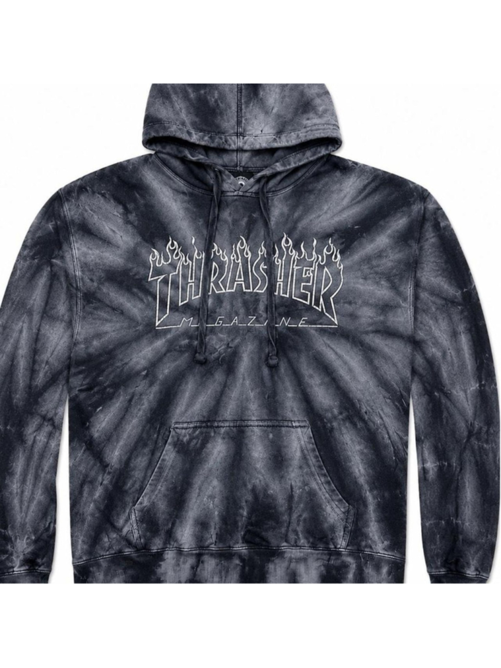Thrasher Pullover Hoodie Sweatshirt
Men's Small
Navy blue tie-dye pattern
Made f